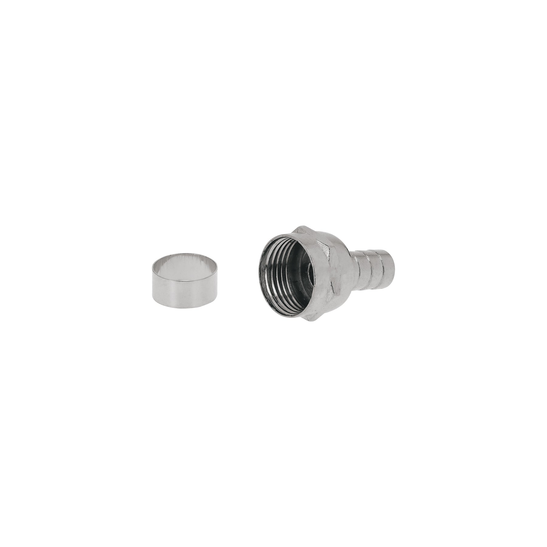 Conector coaxial RG 59 tipo campana, bolsa 4 pzas