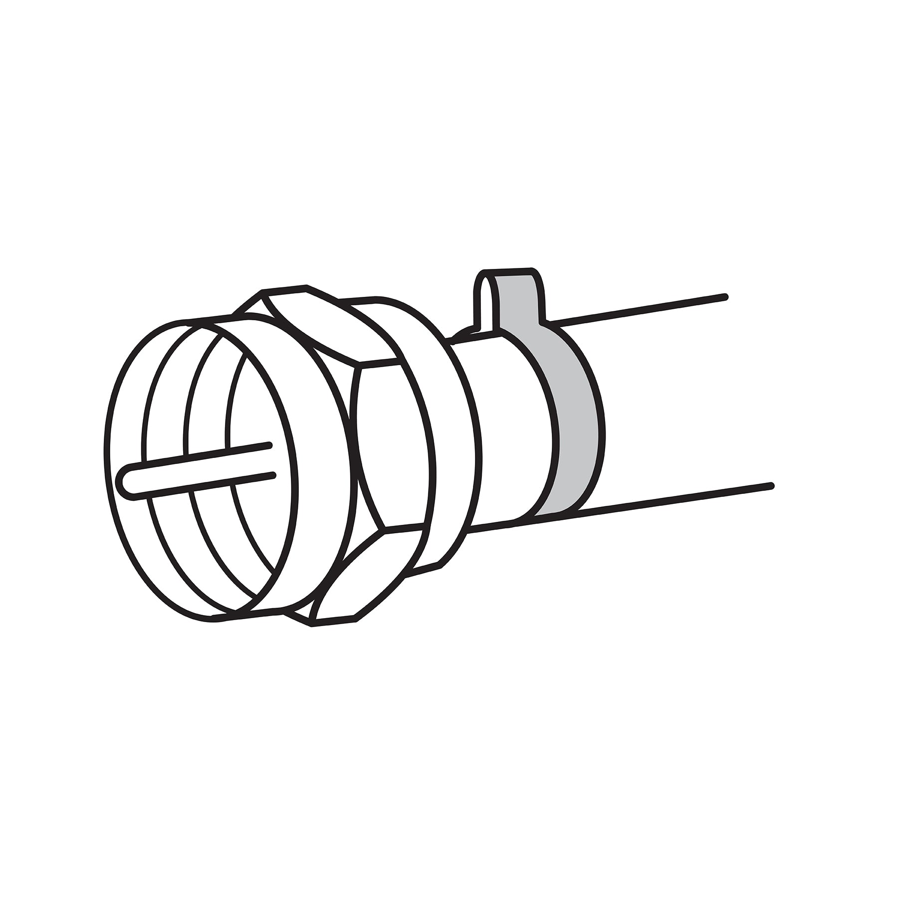 Conector coaxial RG 6 tipo campana,bolsa 4 pzas