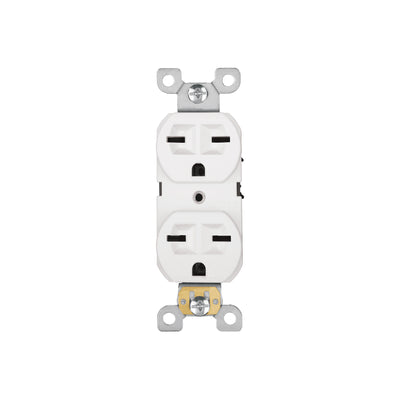 Contacto dúplex, cara de chino, Standard, blanco, Volteck