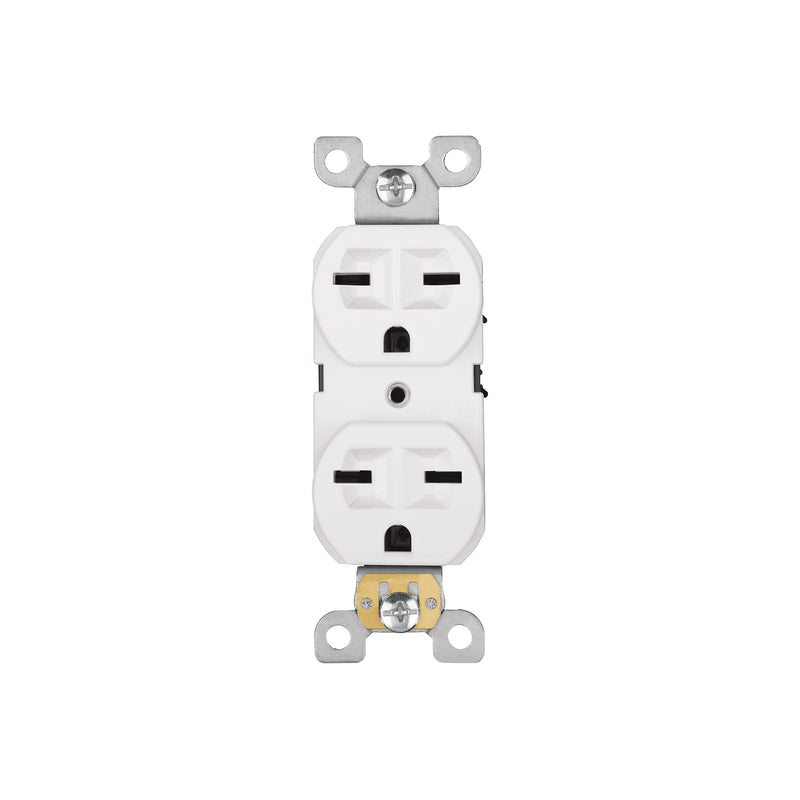 Contacto dúplex, cara de chino, Standard, blanco, Volteck