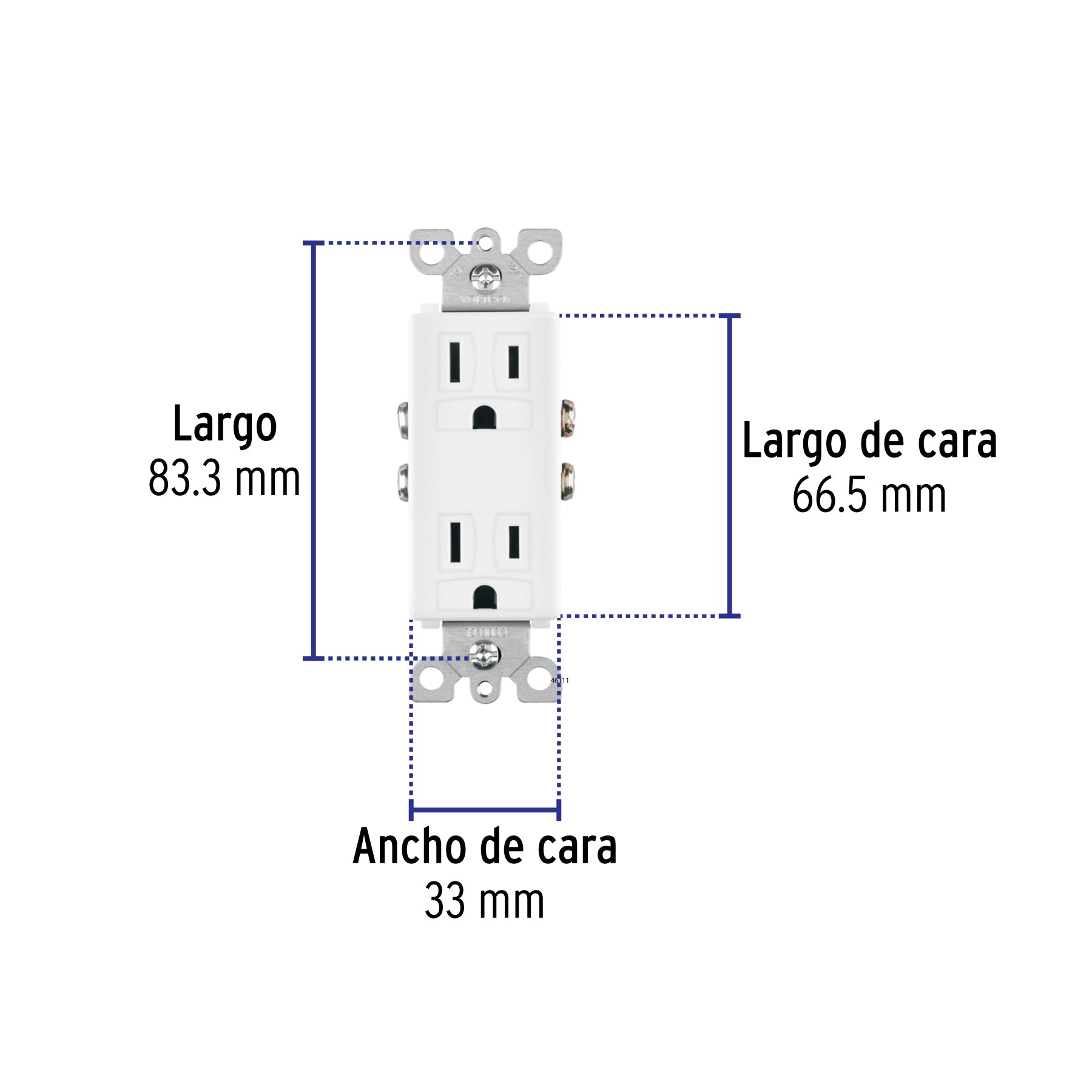 Contacto dúplex, 2 polos + tierra, línea Classic