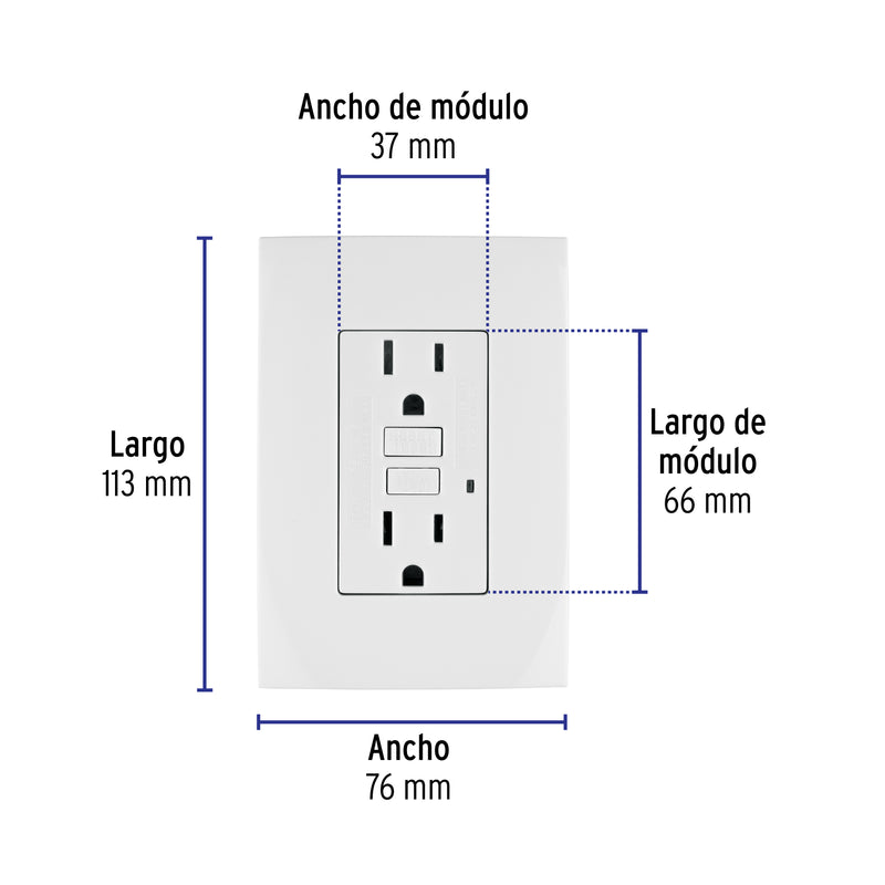 Contacto dúplex falla a tierra GFCI (ICFT), Oslo