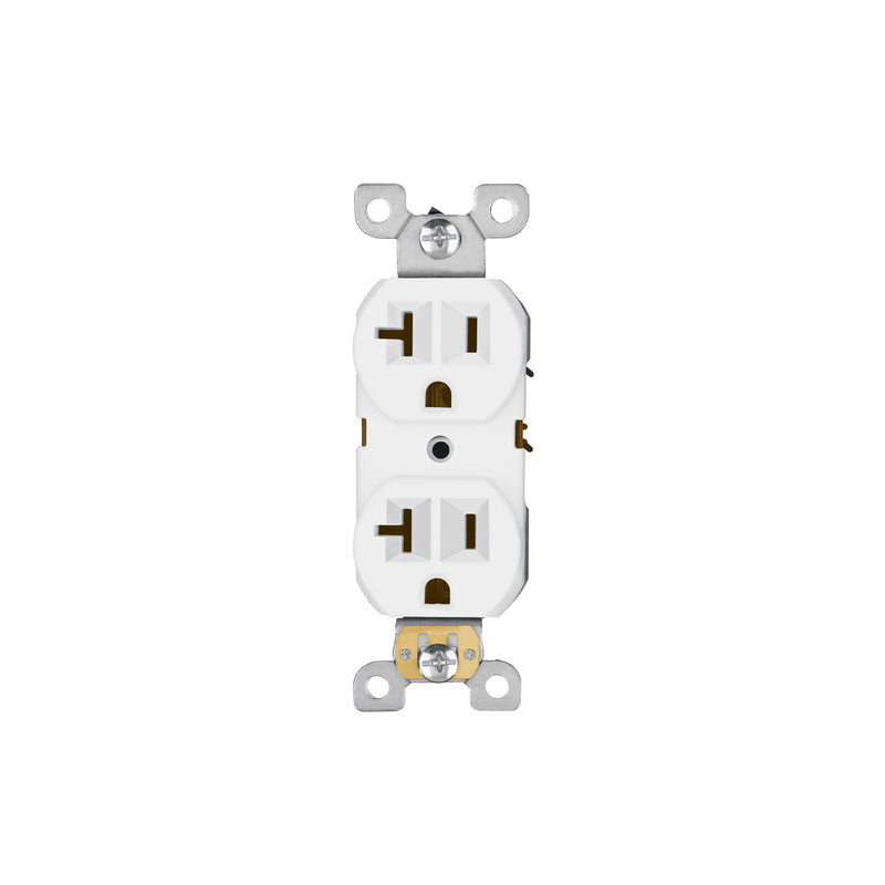 Contacto dúplex, 2 polos 3 hilos, 20 A, Standard, blanco
