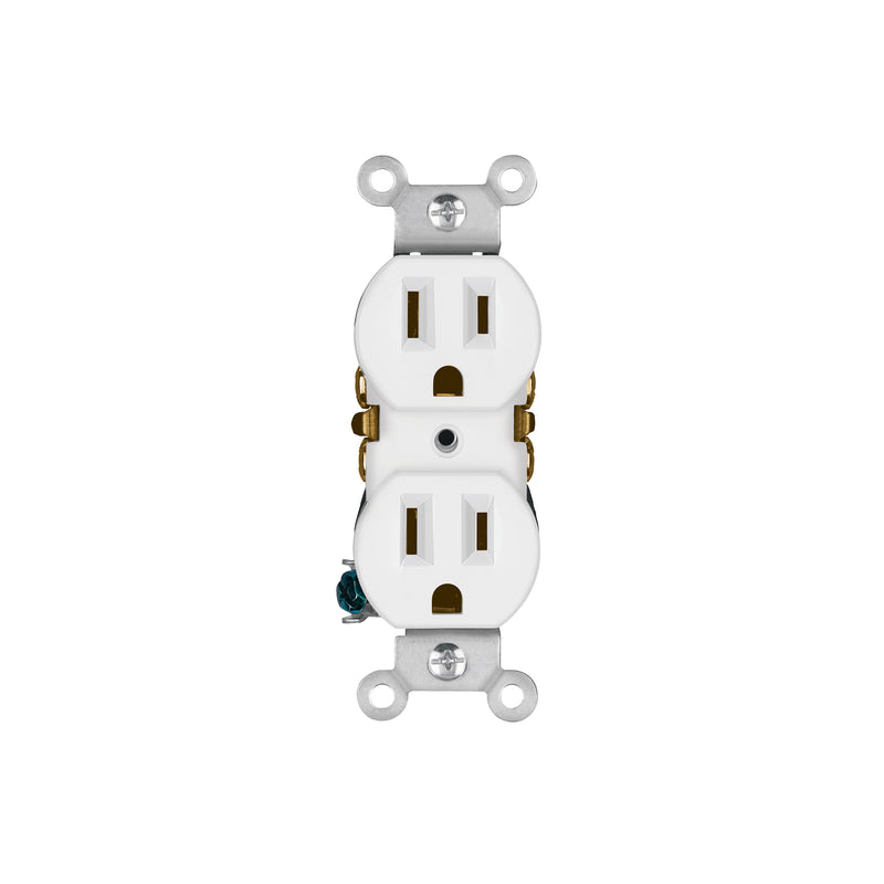 Contacto dúplex, 2 polos 3 hilos, Standard, granel, blanco