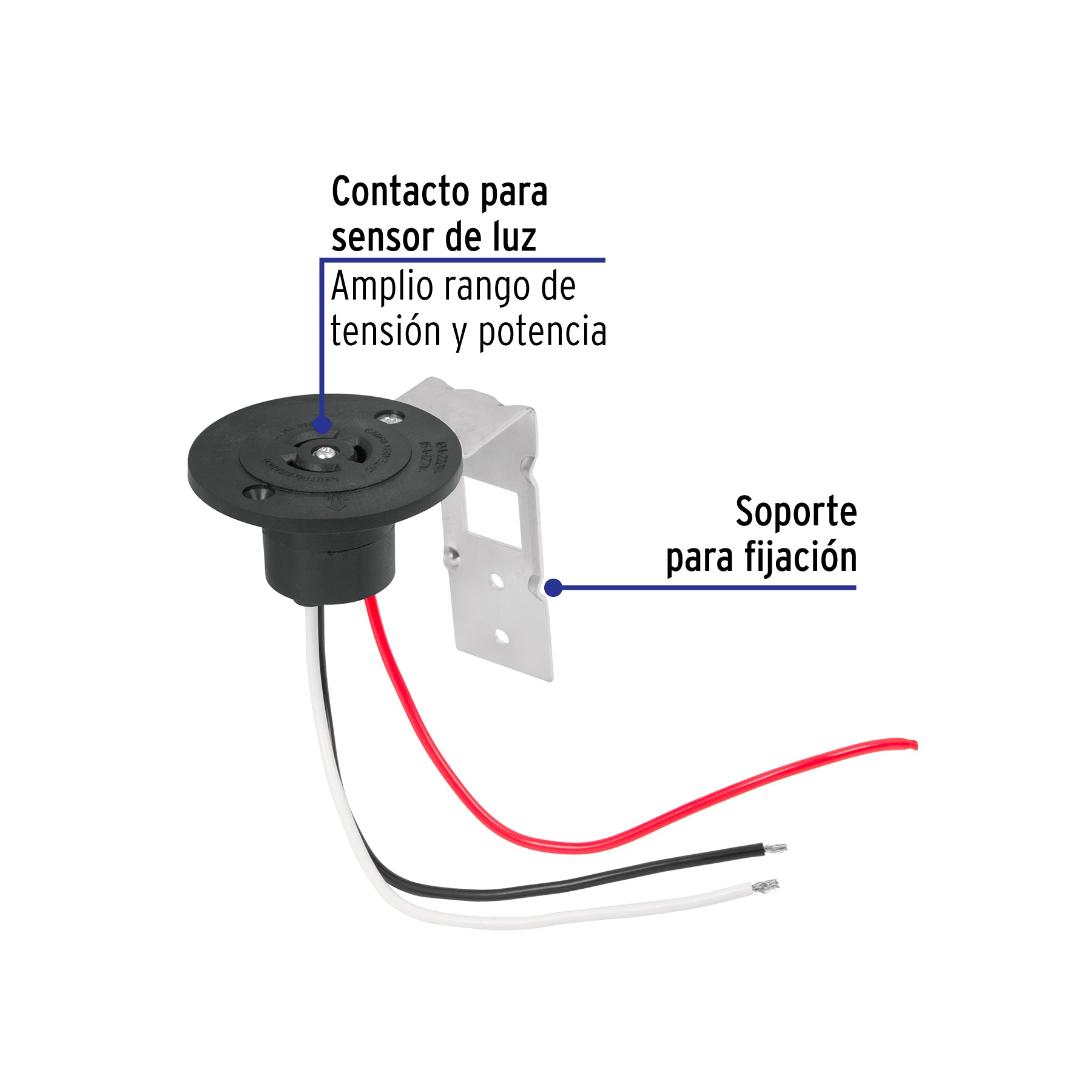 Contacto fotoeléctrico para luminario suburbano
