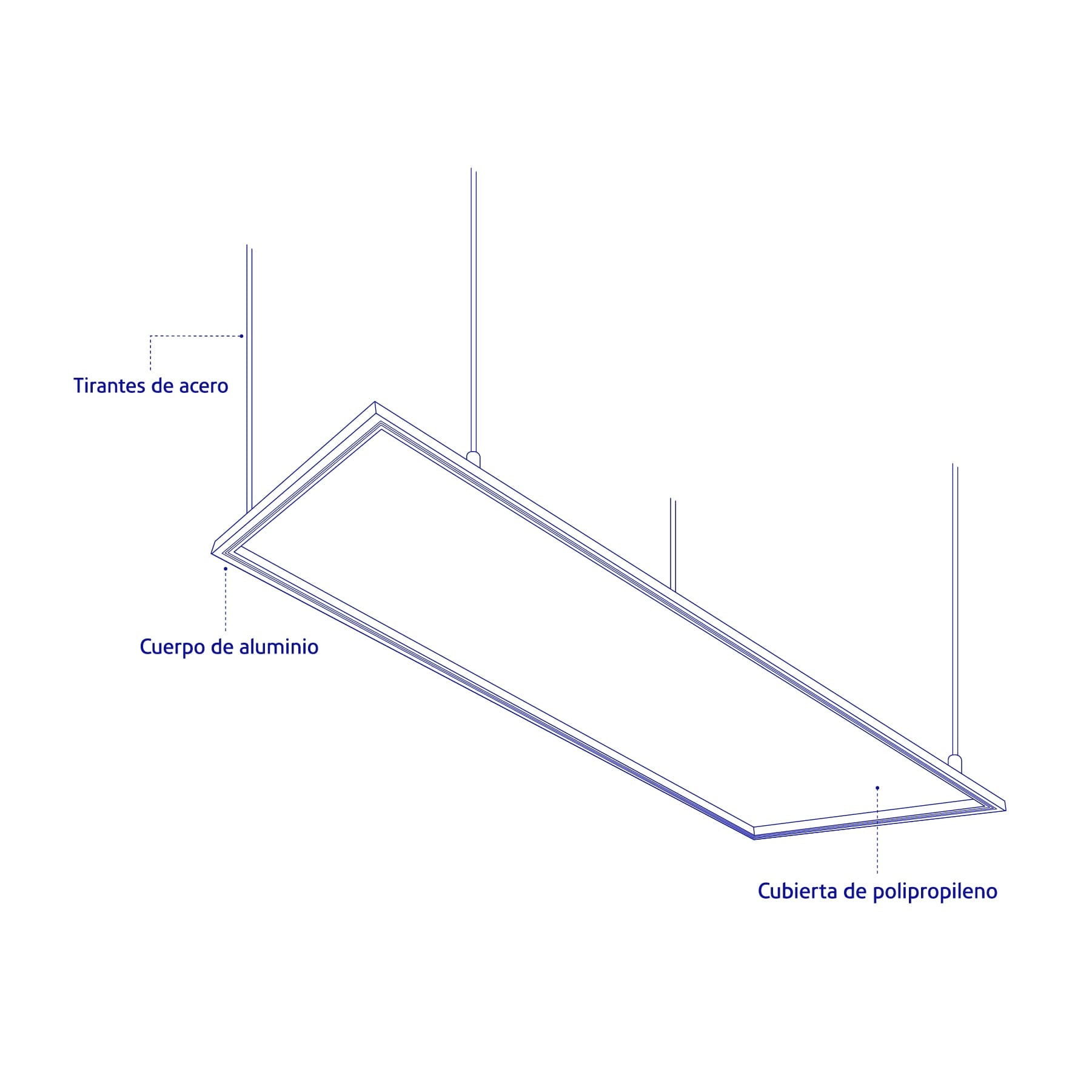 Panel colgante, 60X120 CM, 80W, 6500K, LED