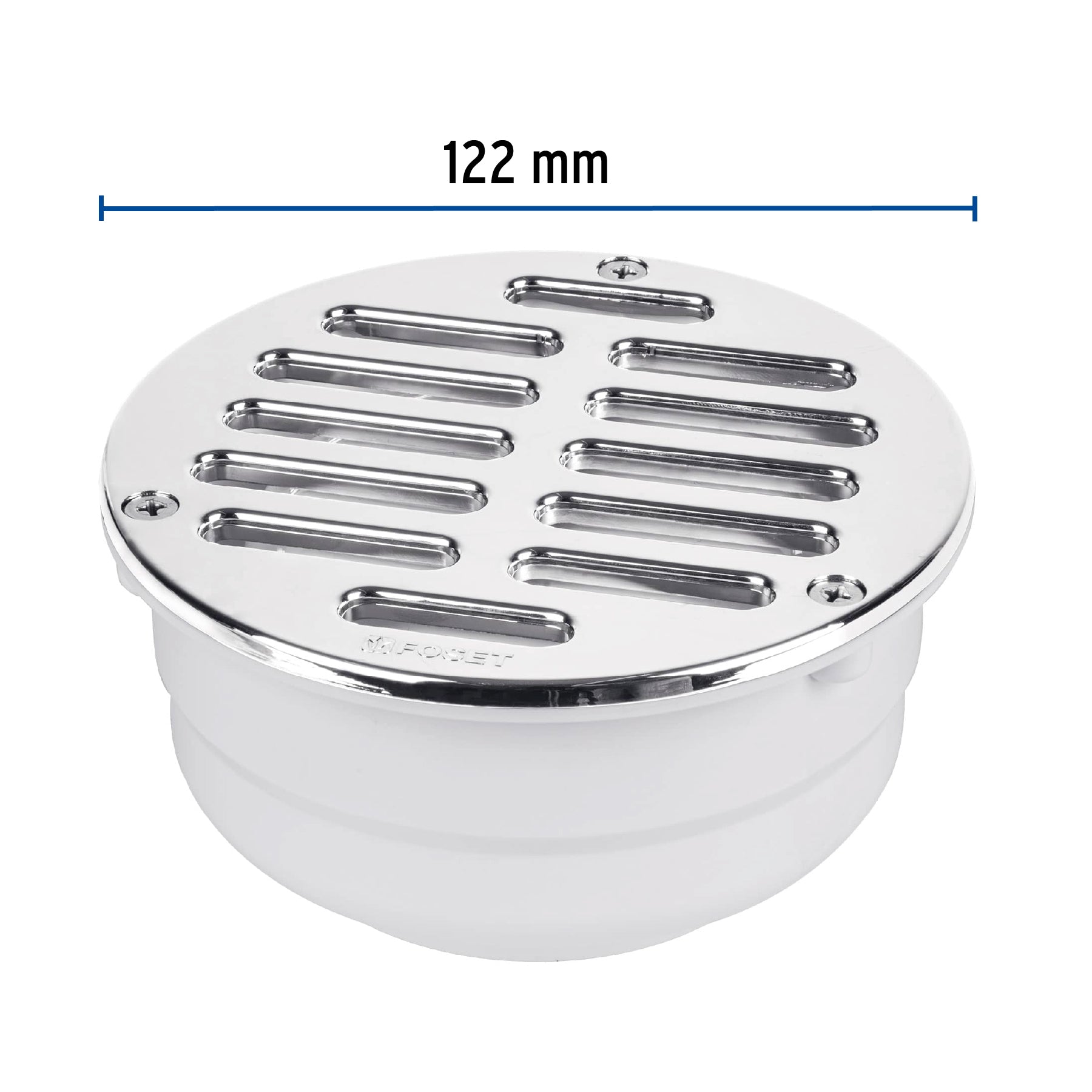 Coladera universal ABS 5", rejilla con 3 tornillos