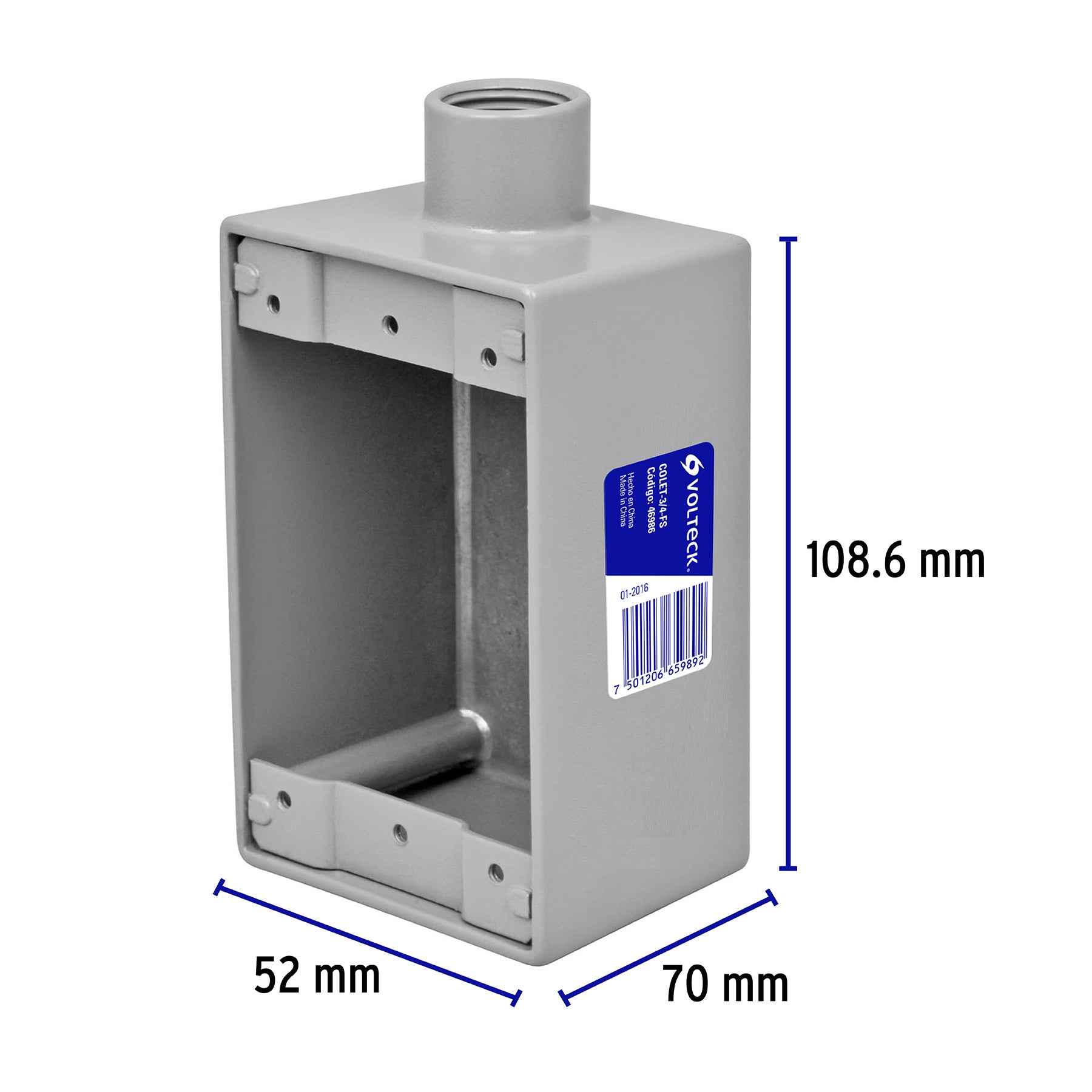 Condulet 3/4" conexión tipo FS, Volteck
