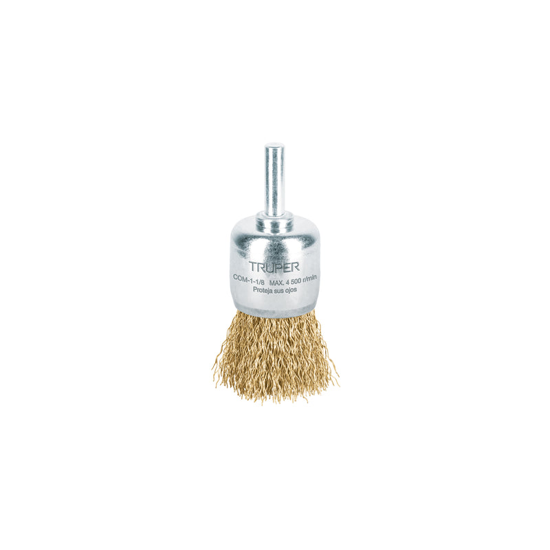 Carda de copa, alambre grueso, 1-1/8" para taladro