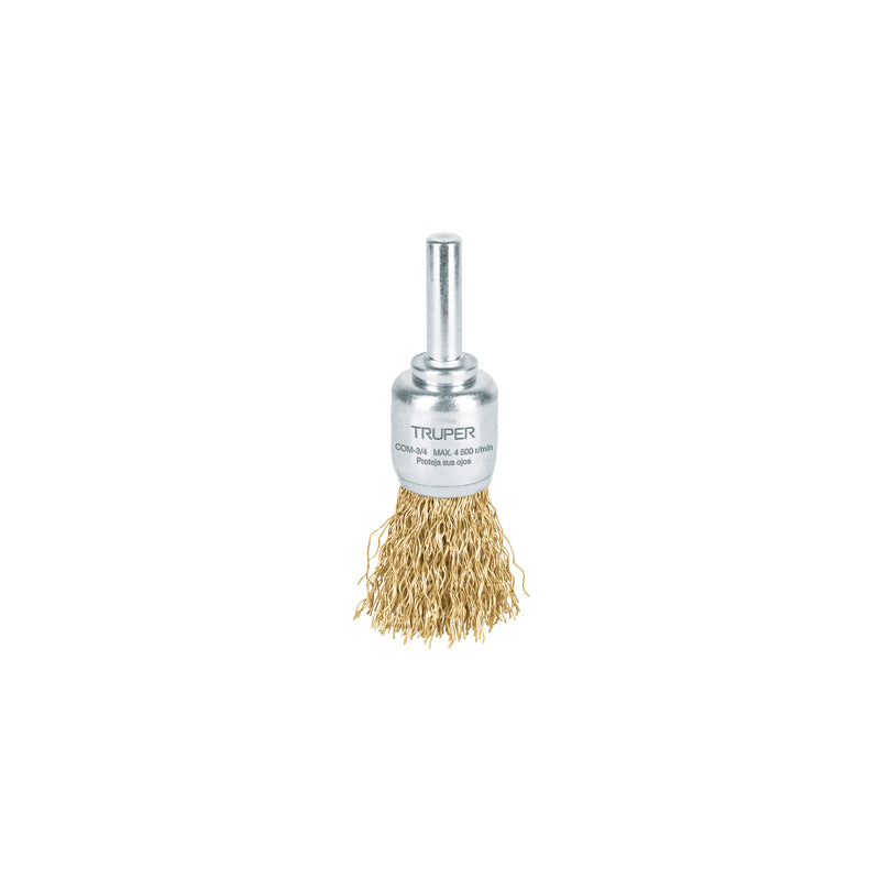 Carda de copa, alambre grueso, 3/4" para taladro