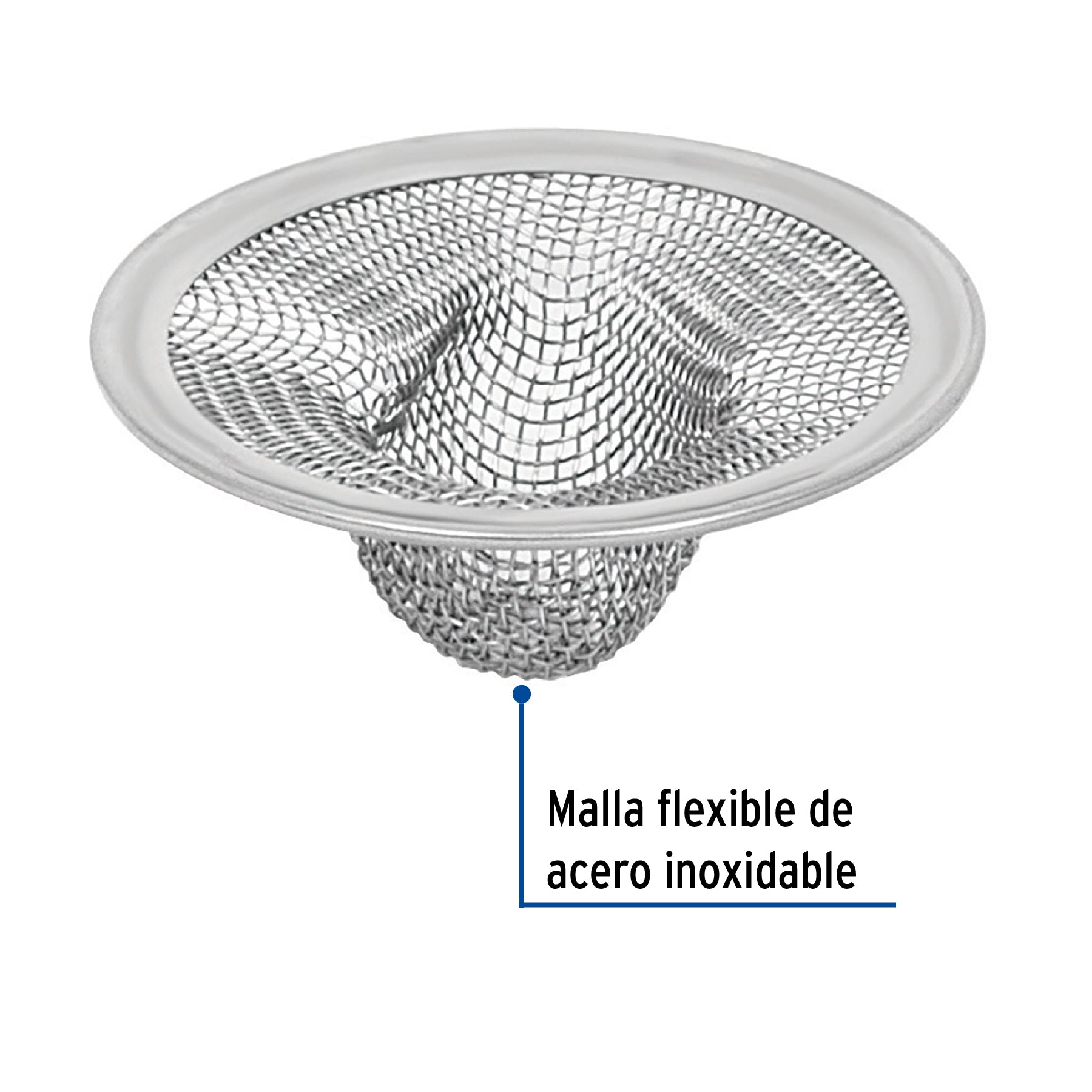 Coladera malla para lavabo 1/2"