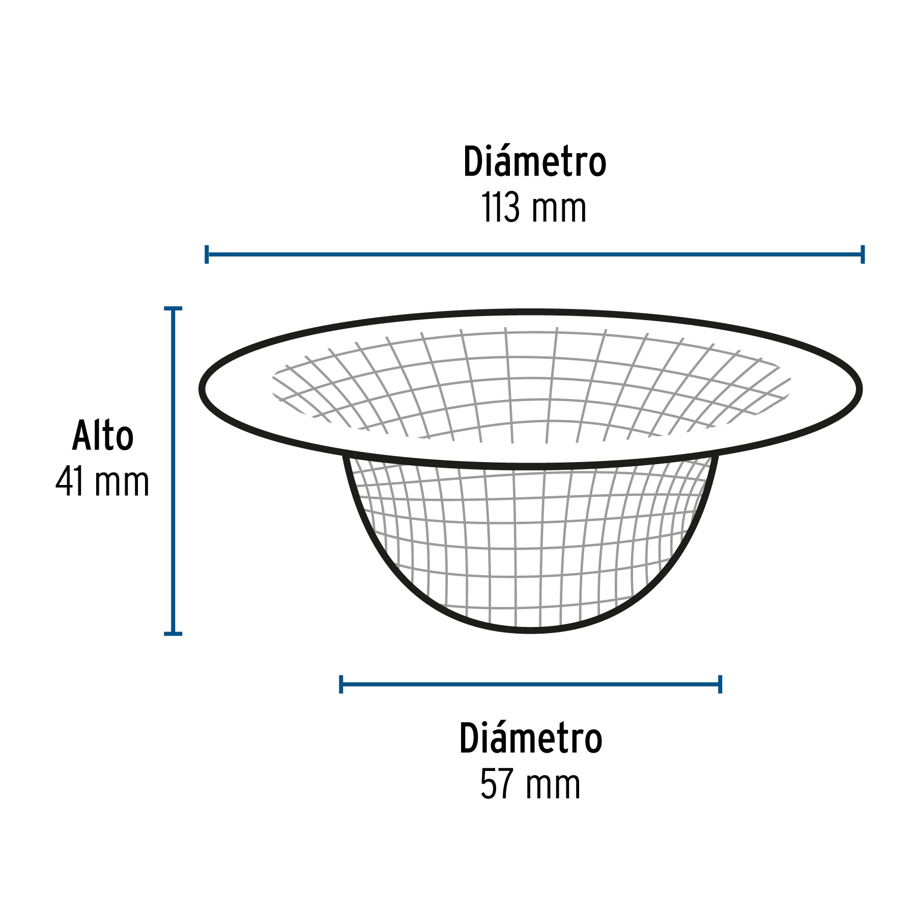 Coladera malla para fregadero 3/4"