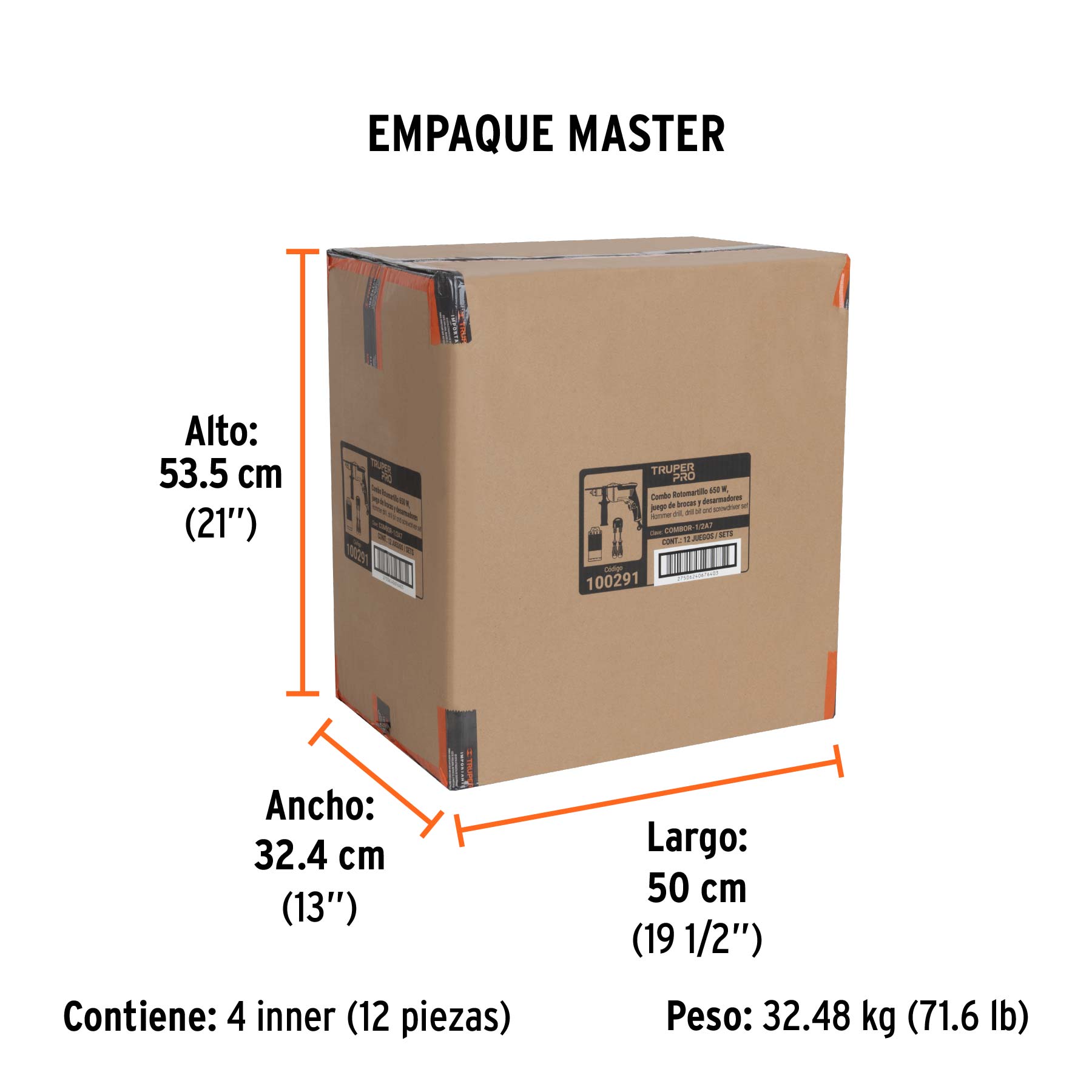 ROTOMARTILLO 600W COMBO CON BROCAS Y 2 DESARMADOR