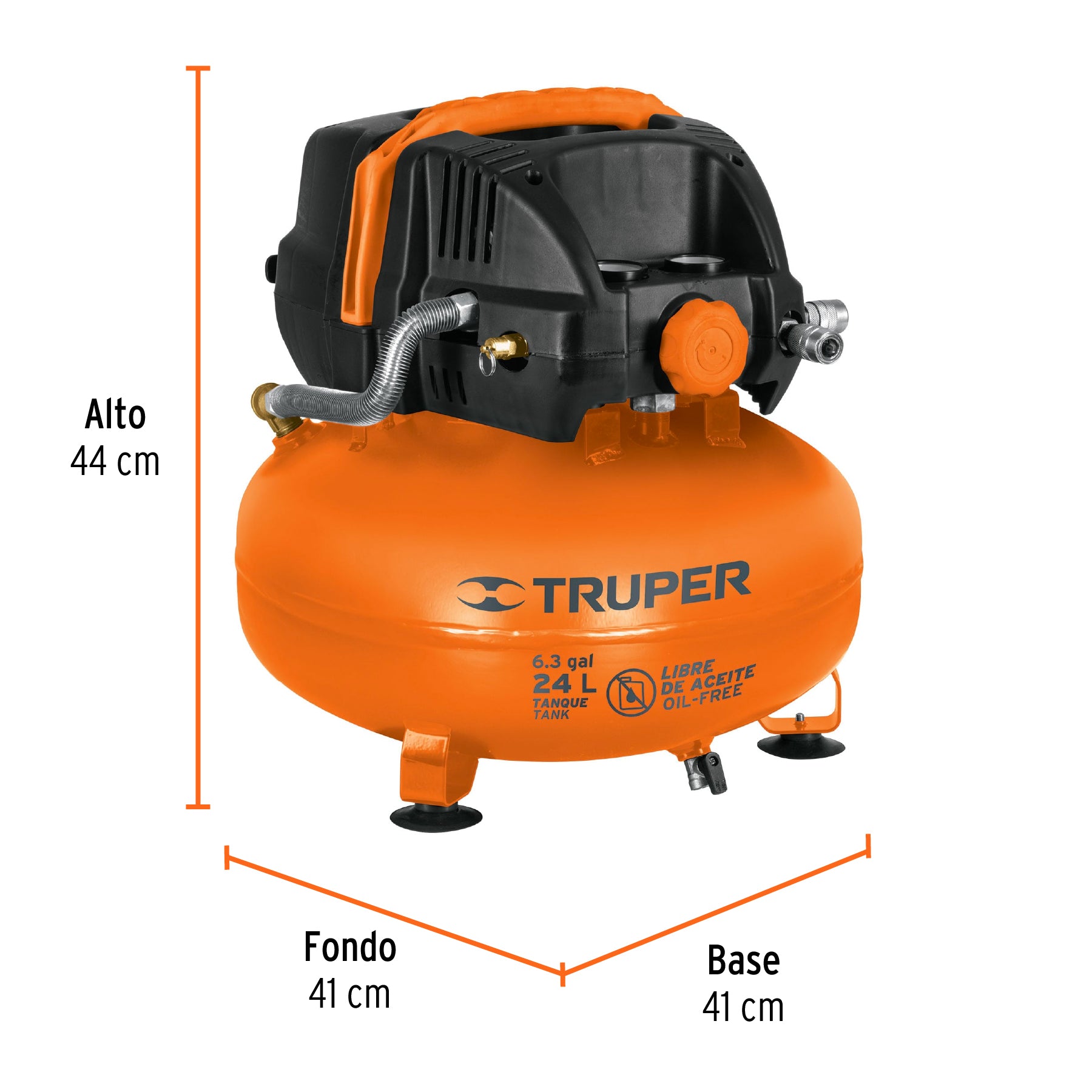 Compresor de aire libre de aceite de 24 L