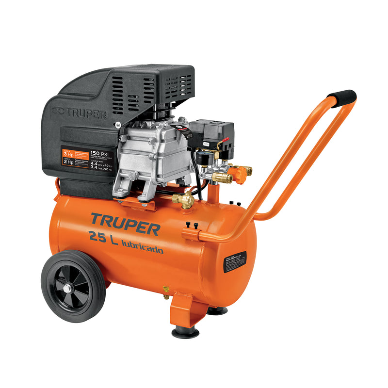 Compresor horizontal, 25 L, 3-1/2" HP (potencia máx), 120 V