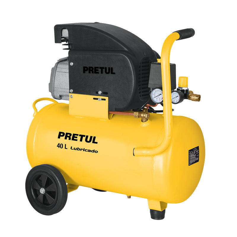 Compresor, 40 L, 4 HP (potencia máxima ), 120 V, Pretul