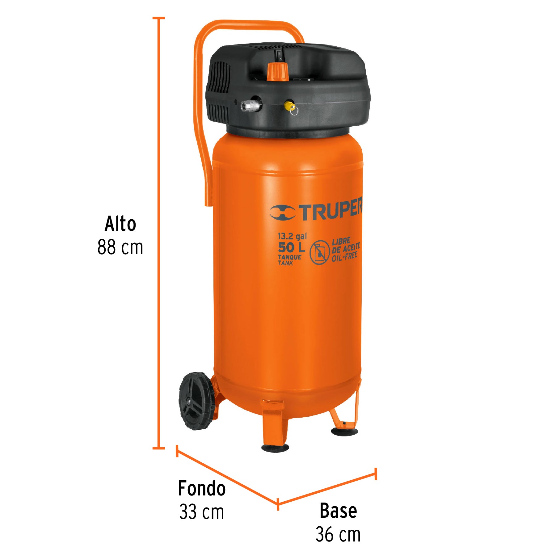 Compresor de aire libre de aceite de 50 L