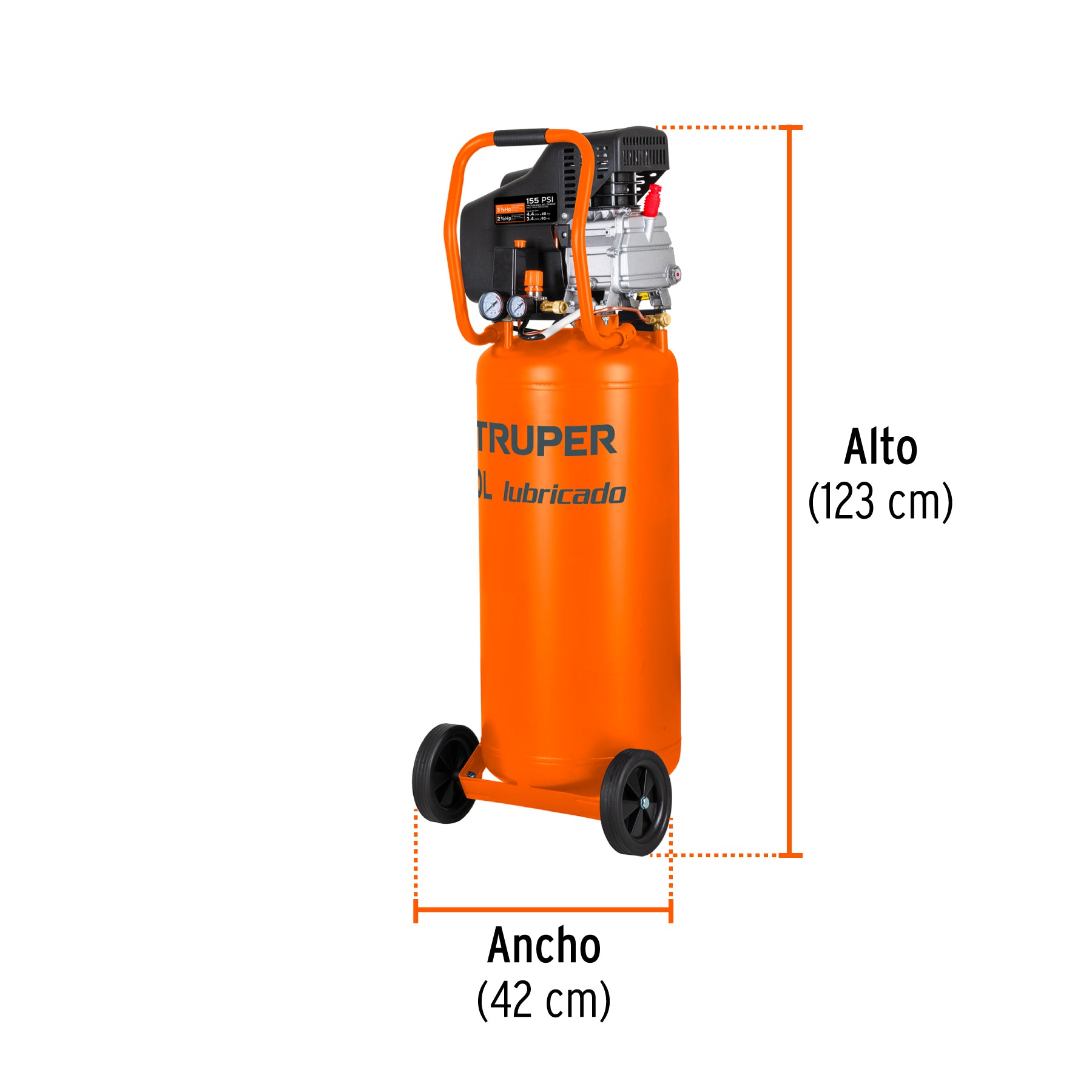 Compresor vertical, 80 L, 3-1/2 HP (potencia máxima ), 120V
