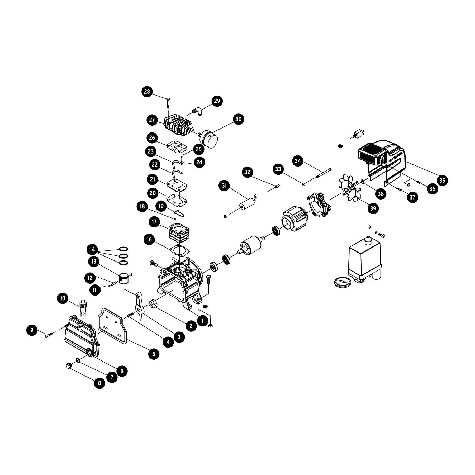 Kit, compresor 50 L, 4-1/2 HP, manguera de PVC y pistola