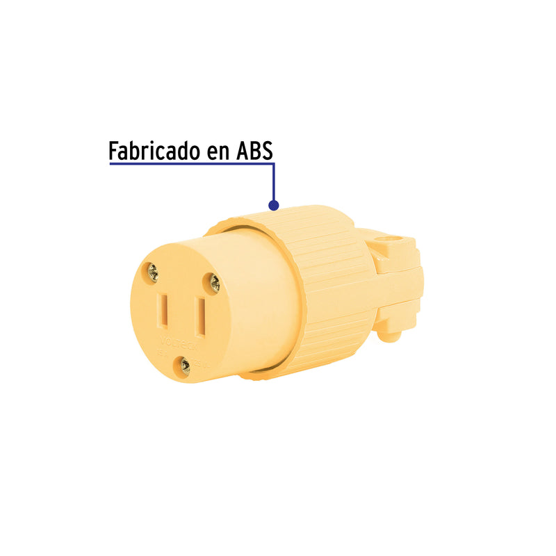 Contacto industrial, plástico, sin tierra