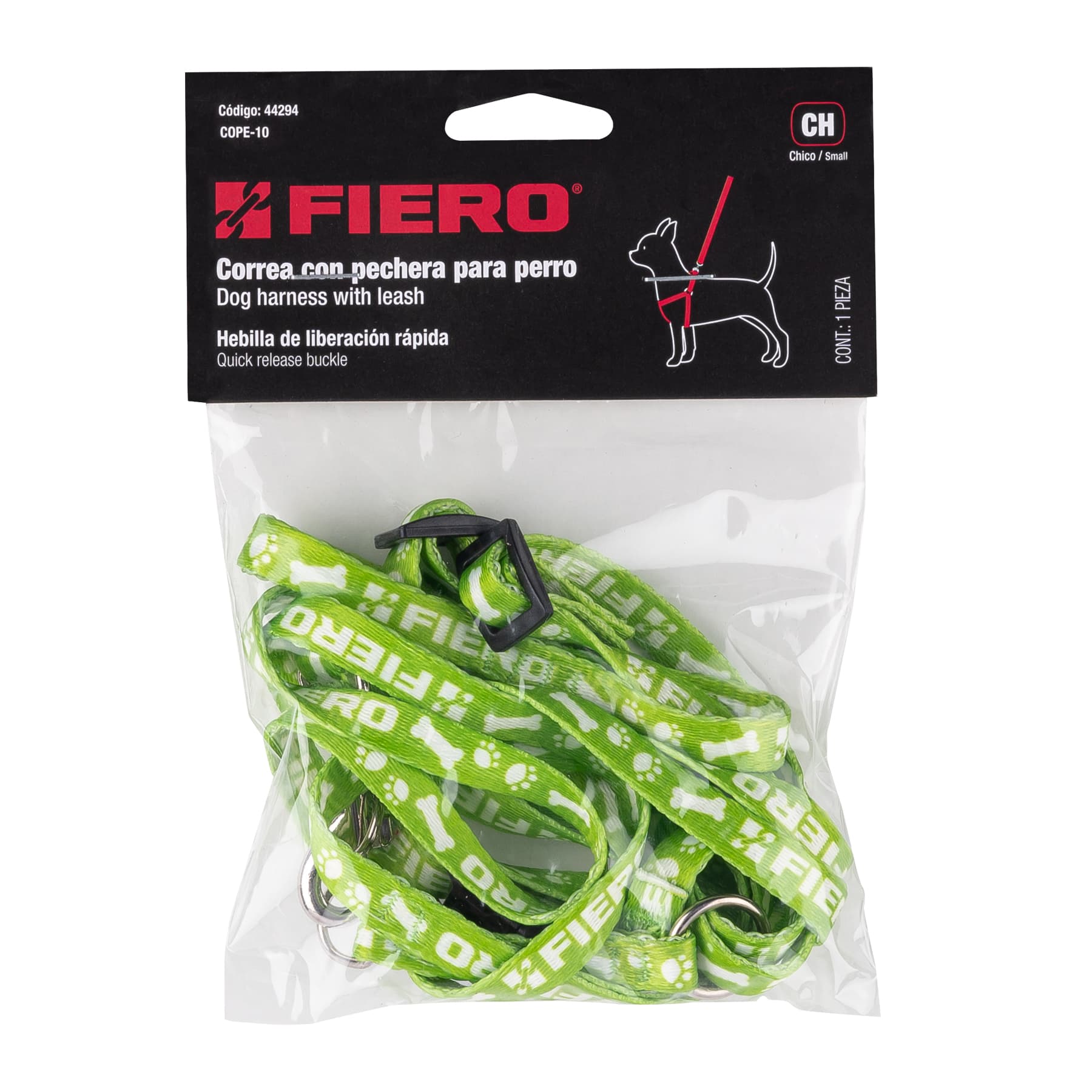 Correa para perro con pechera, 1 cm ancho