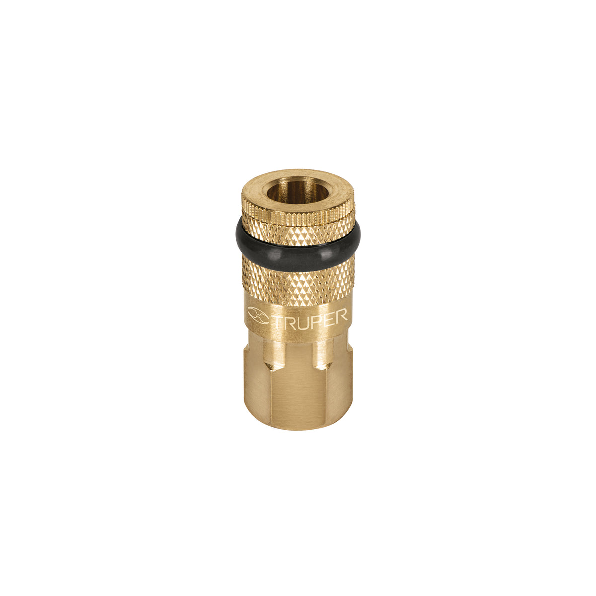 Cople de latón, cuerda 1/4 npt, hembra