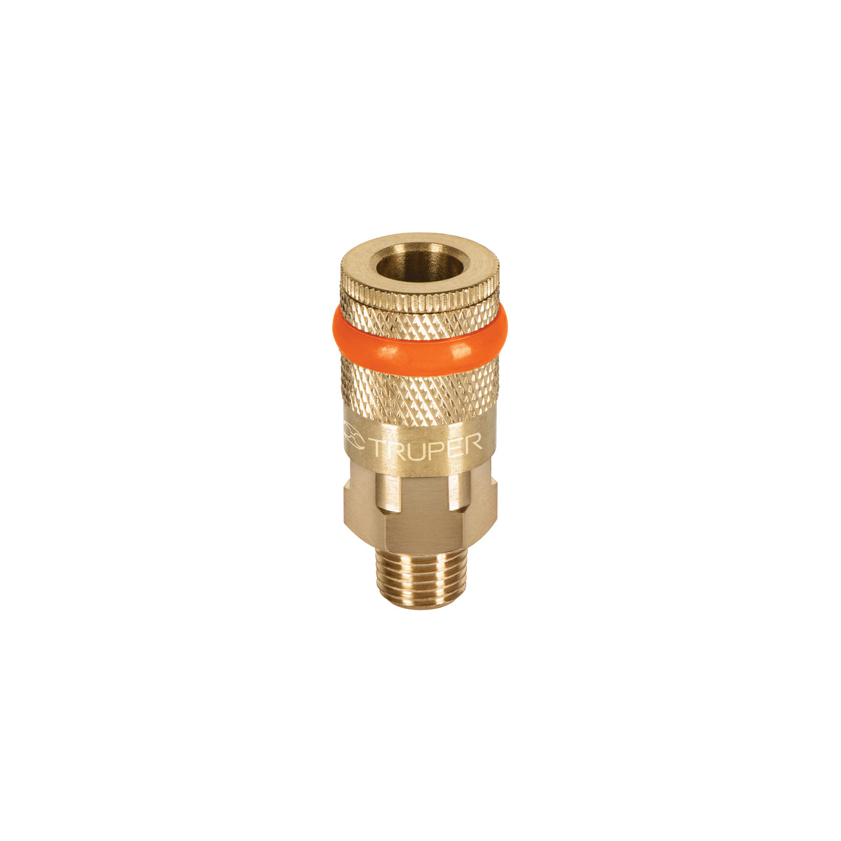 Cople de latón, cuerda 1/4 npt, macho