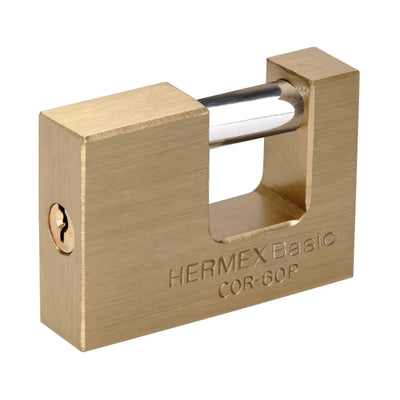 Candado antipalanca, 60mm, cuerpo de latón, Hermex Basic