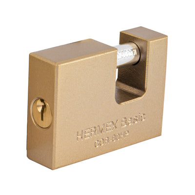 Candado antipalanca, 80mm, cuerpo de hierro, Hermex Basic