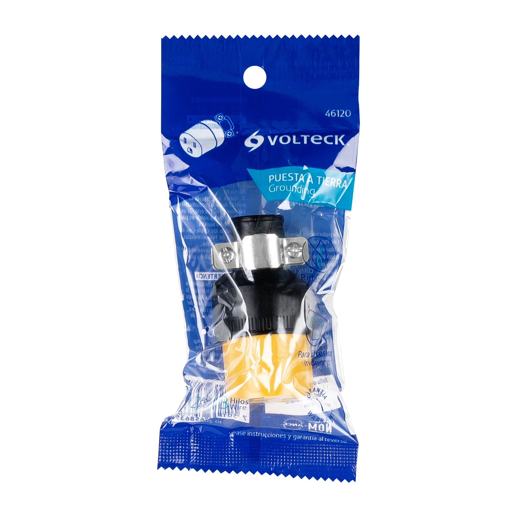 Contacto industrial, reforzado, 2 polos, 3 hilos, 15A, 125V