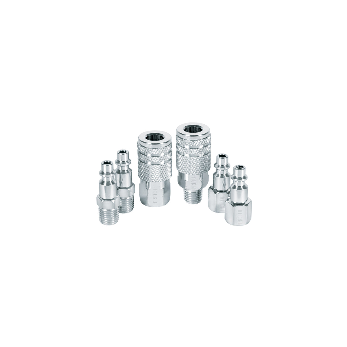 Juego de 4 conectores y 2 coples, compresor de aire, Pretul