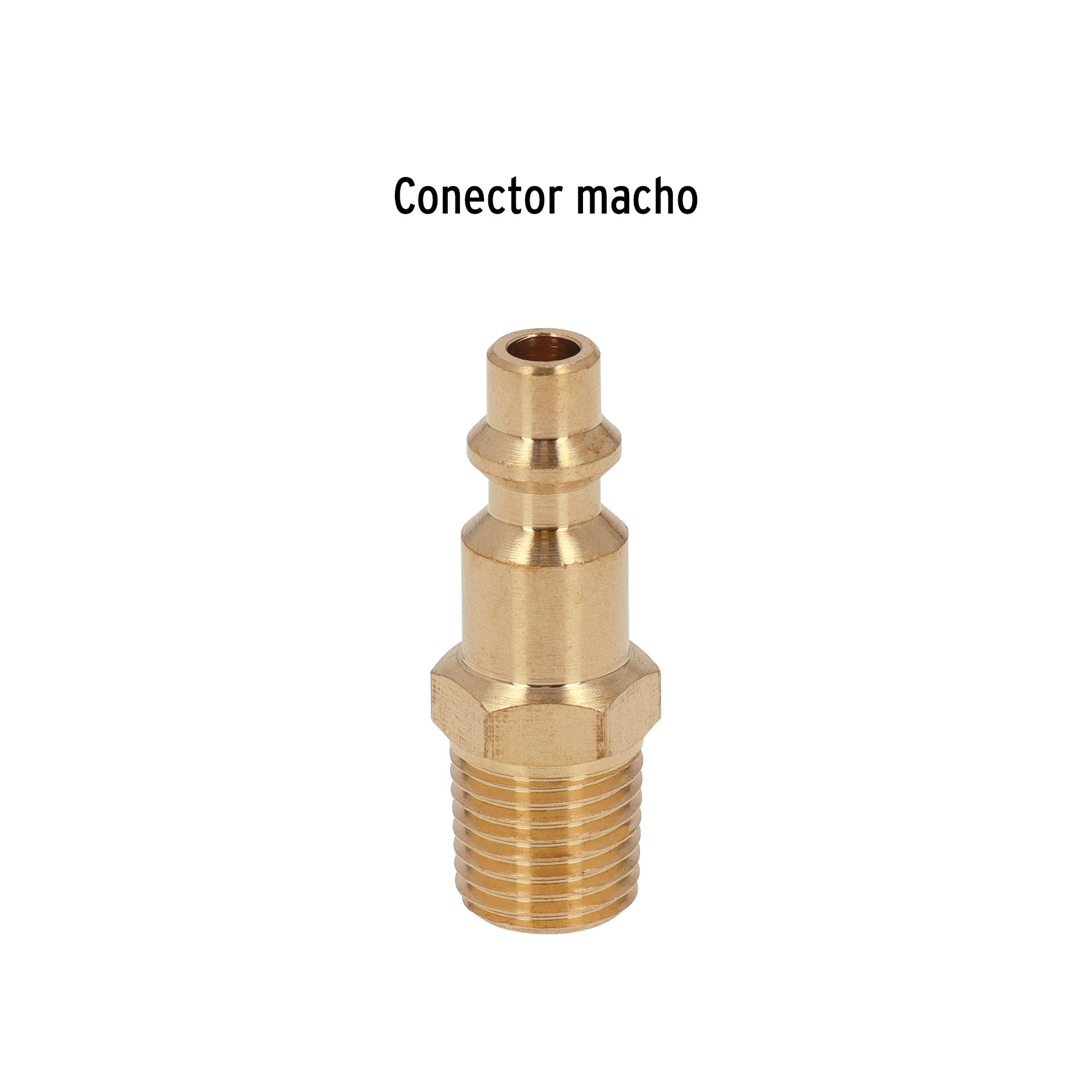 Conector rápido, tipo m, niquelado, cuerda 1/4 npt, macho