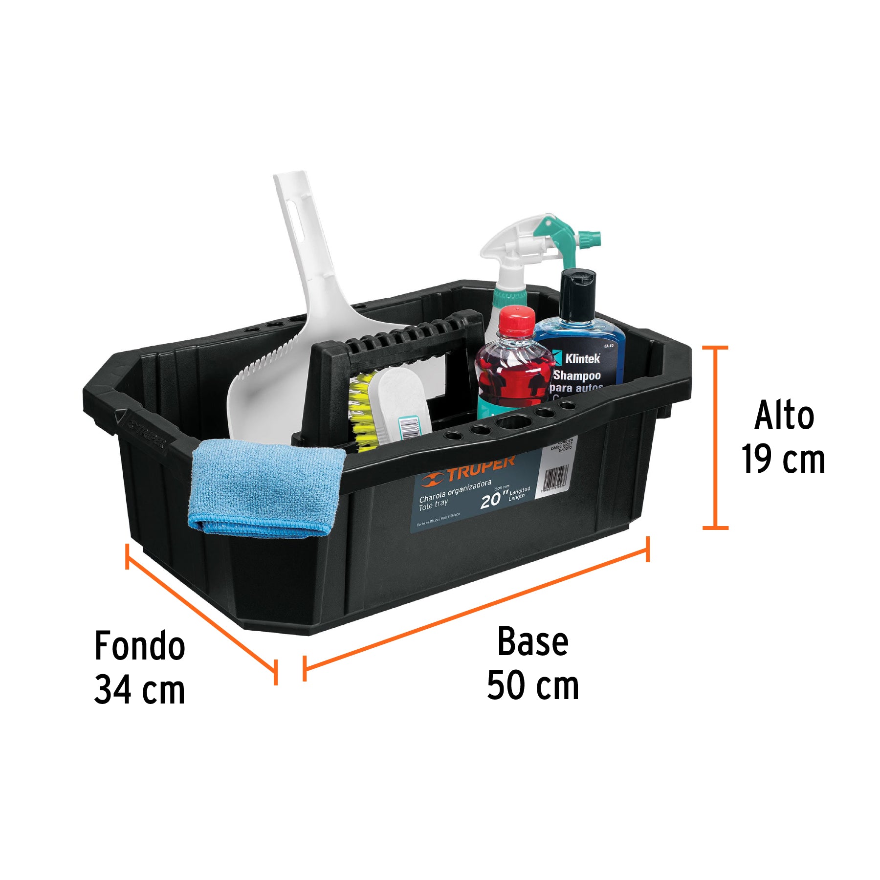 Charola organizadora, plástica, 20"