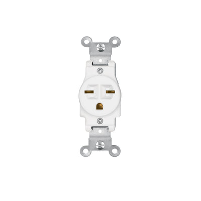 Contacto sencillo, cara de chino, Standard, blanco, Volteck