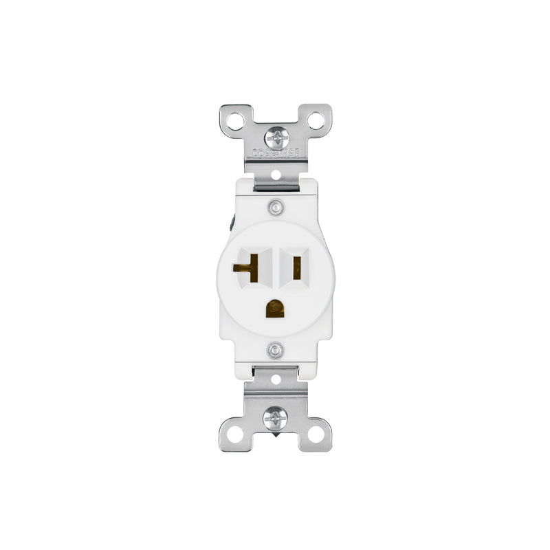 Contacto sencillo, 2 polos 3 hilos, 20 A, Standard, blanco