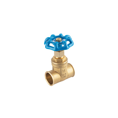 Válvula de compuerta de latón soldable de 3/4"