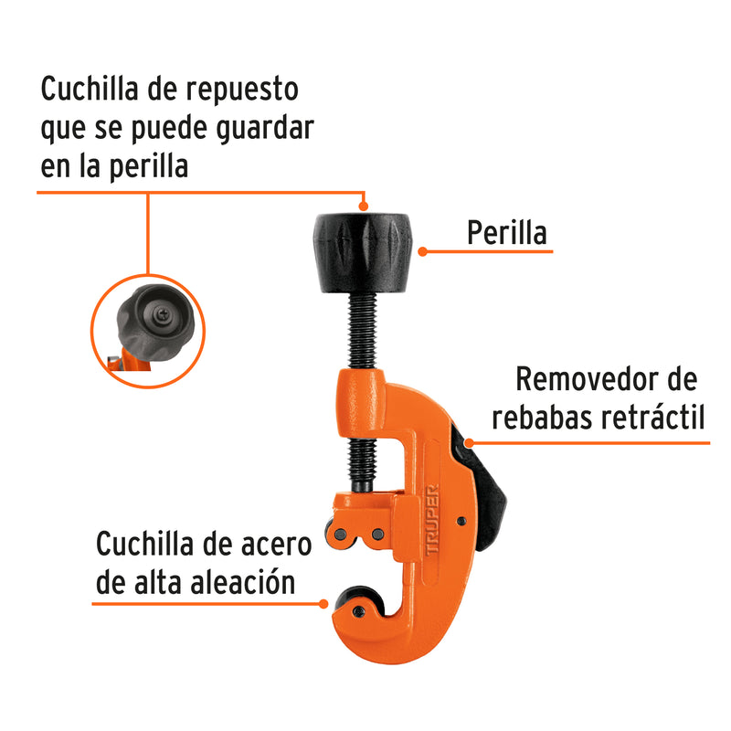 Cortador de tubo de cobre, hasta 1-1/8"(30 mm)