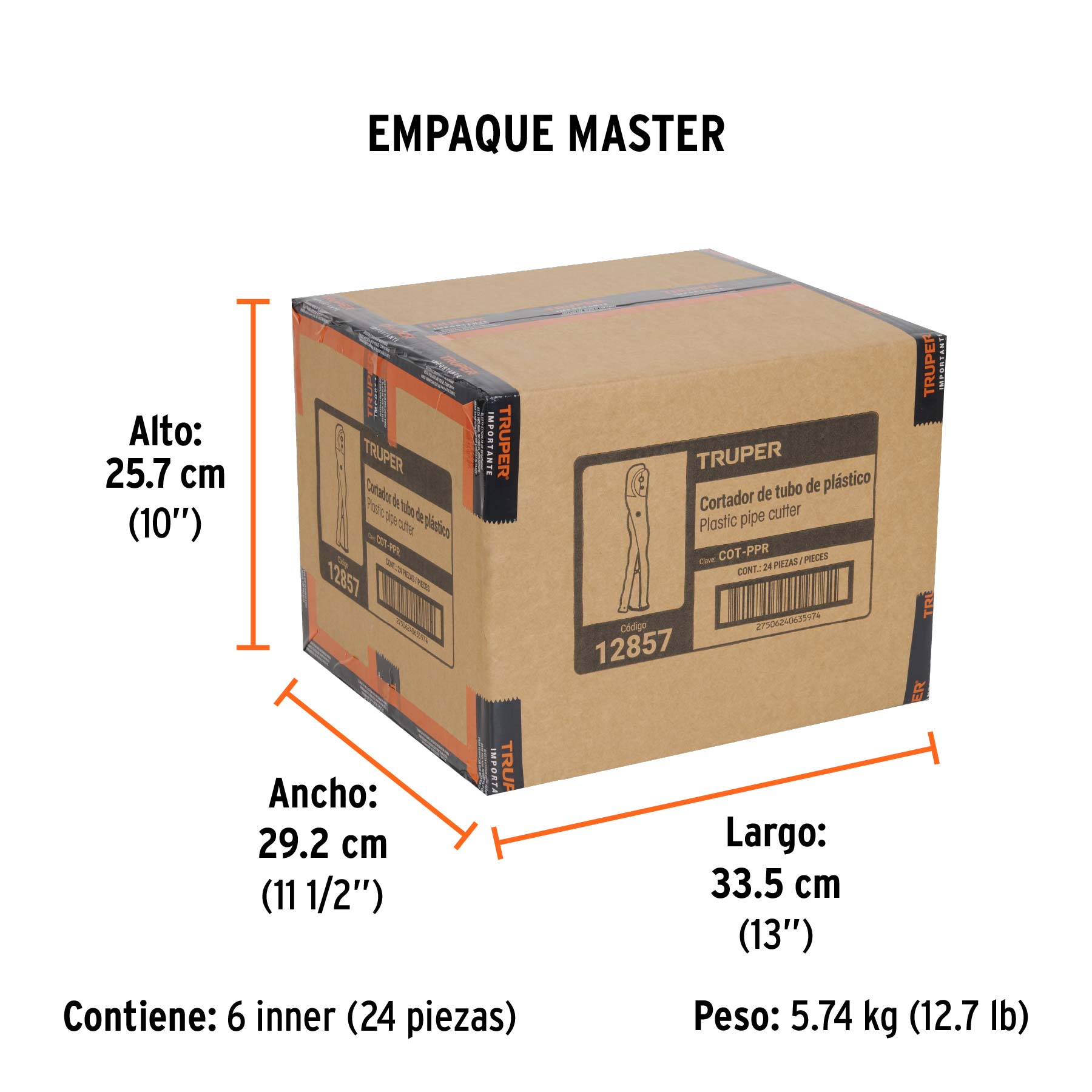Cortador de tubo de PPR de 3/4"
