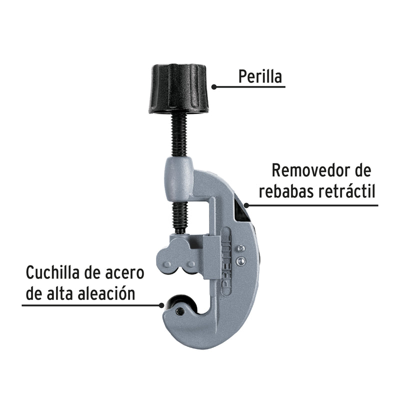 Cortador de tubo de cobre, hasta 1-1/8"(30 mm), pretul