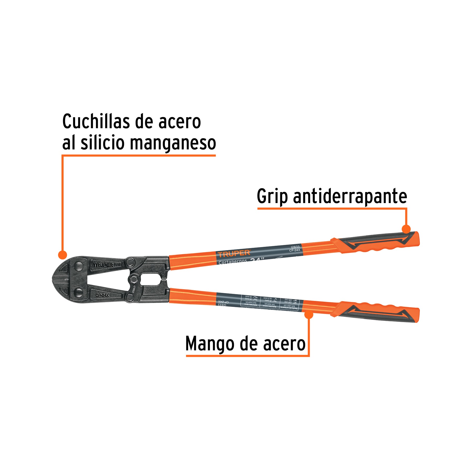 Cortaperno 24", cuchilla fabricada en acero al silicio