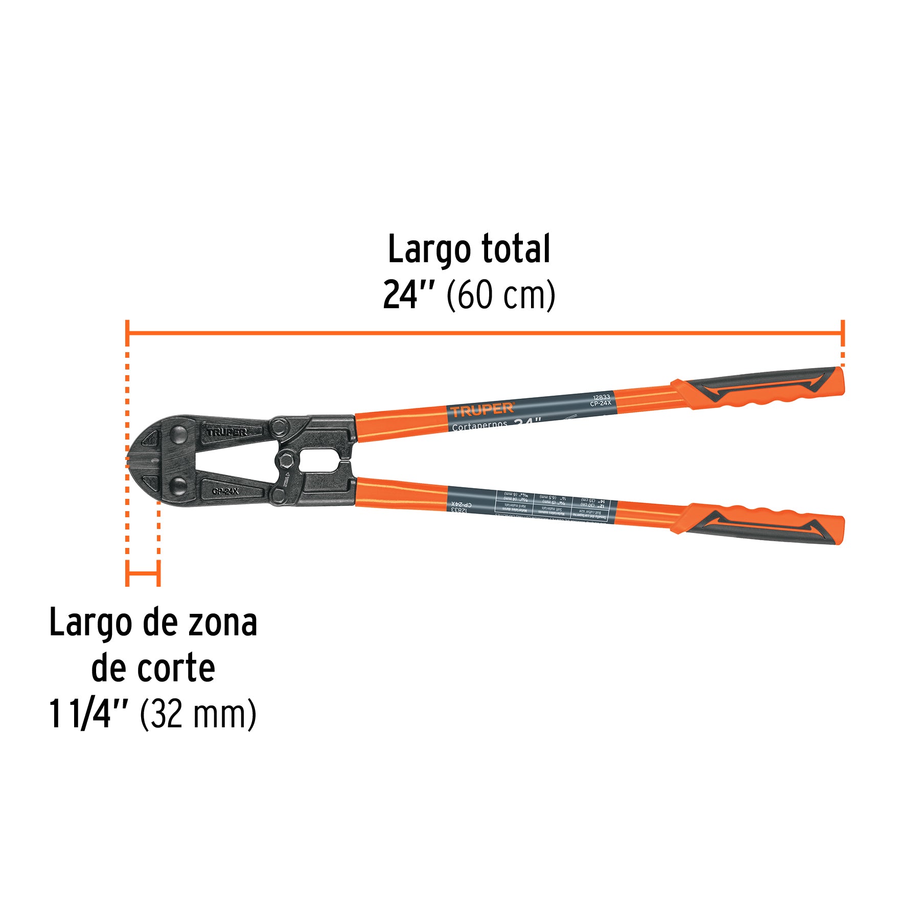 Cortaperno 24", cuchilla fabricada en acero al silicio
