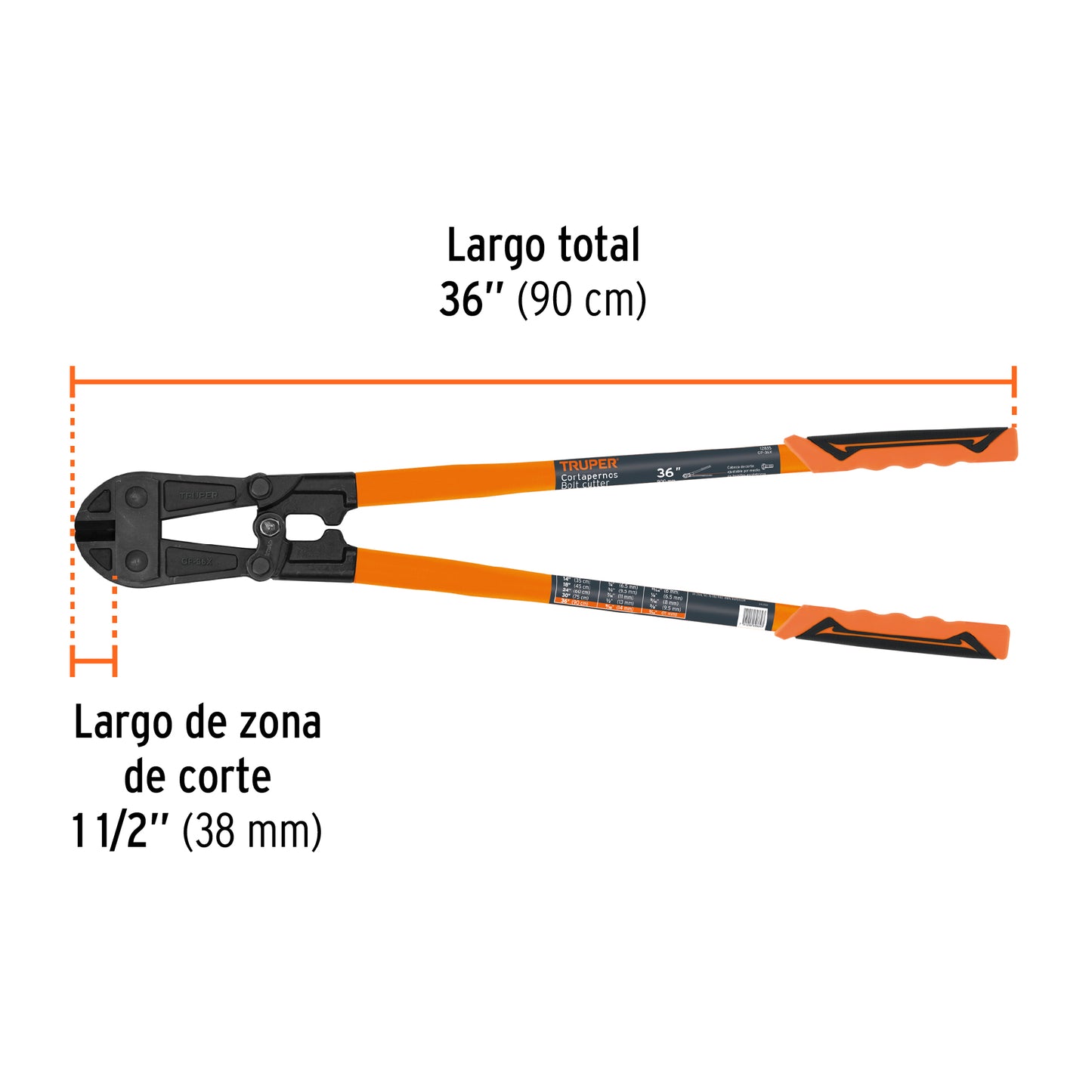 Cortaperno 36", cuchilla fabricada en acero al silicio