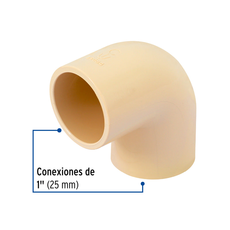 Codo 90° de CPVC, 1"