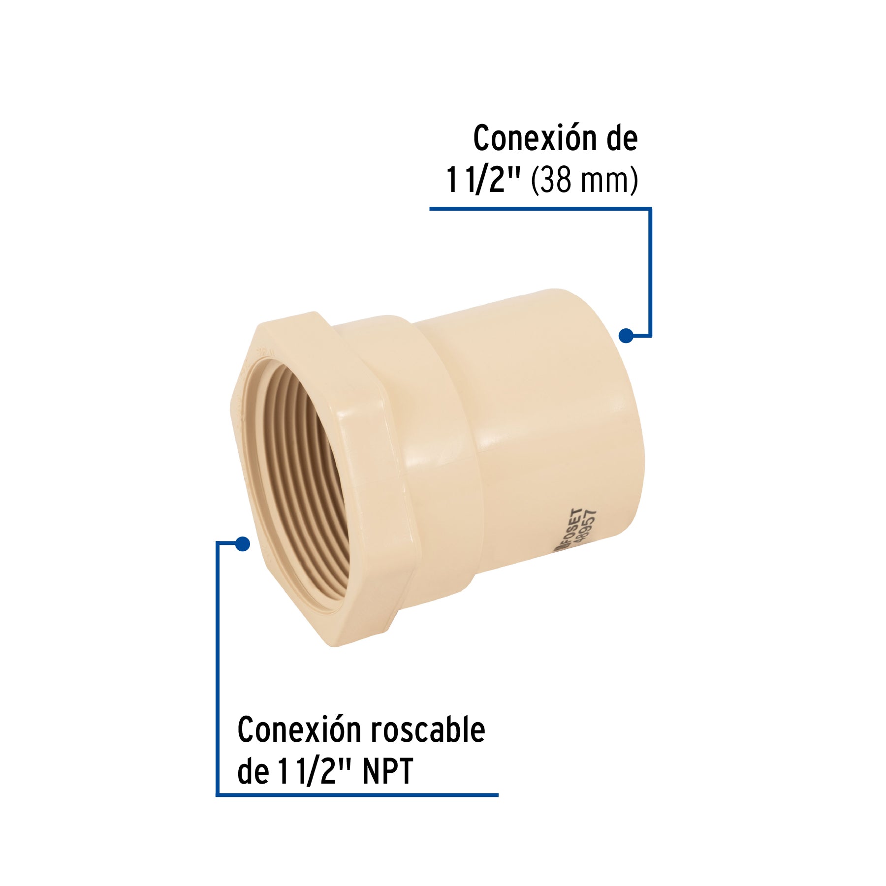 Conector hembra CPVC 1-1/2"