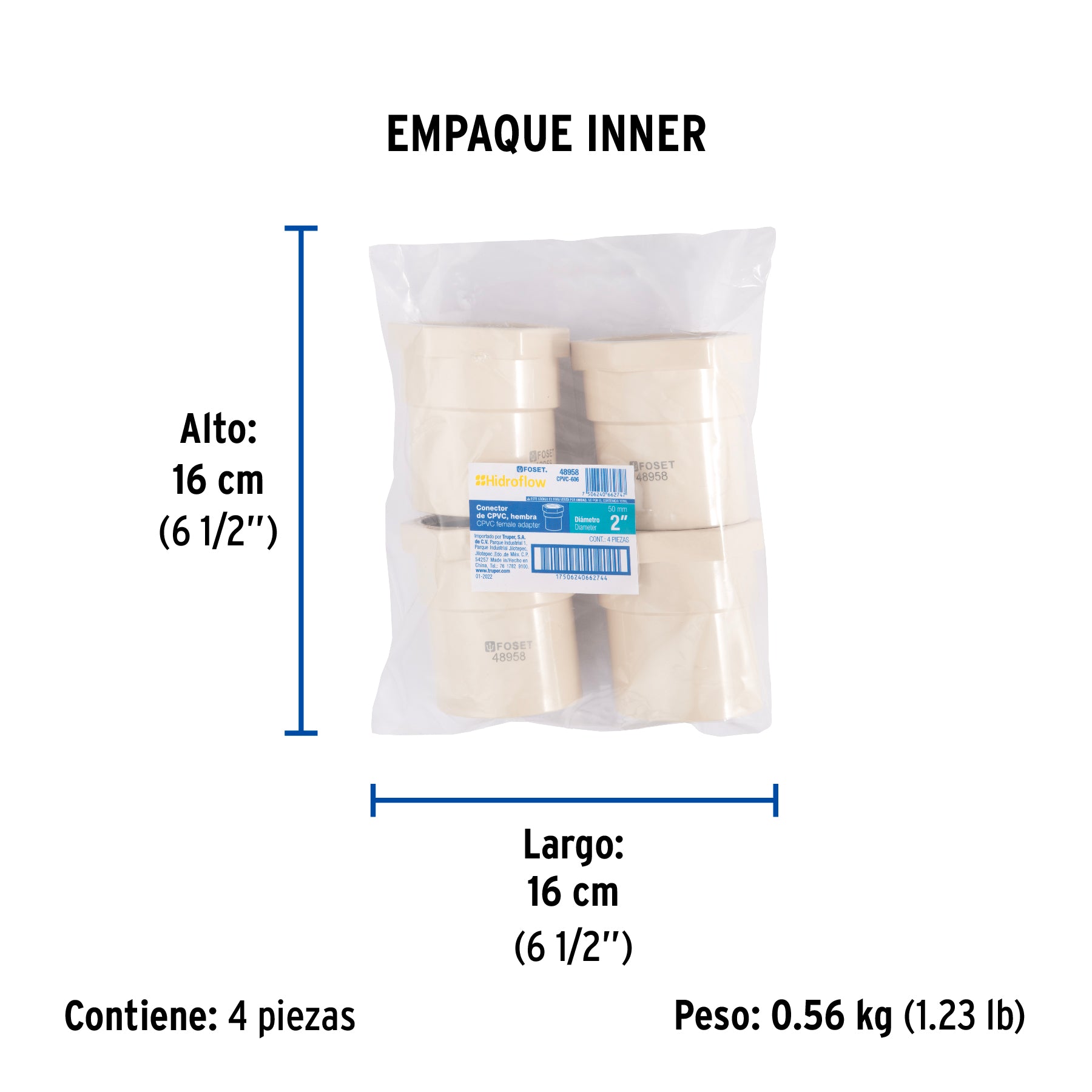 Conector hembra CPVC 2"