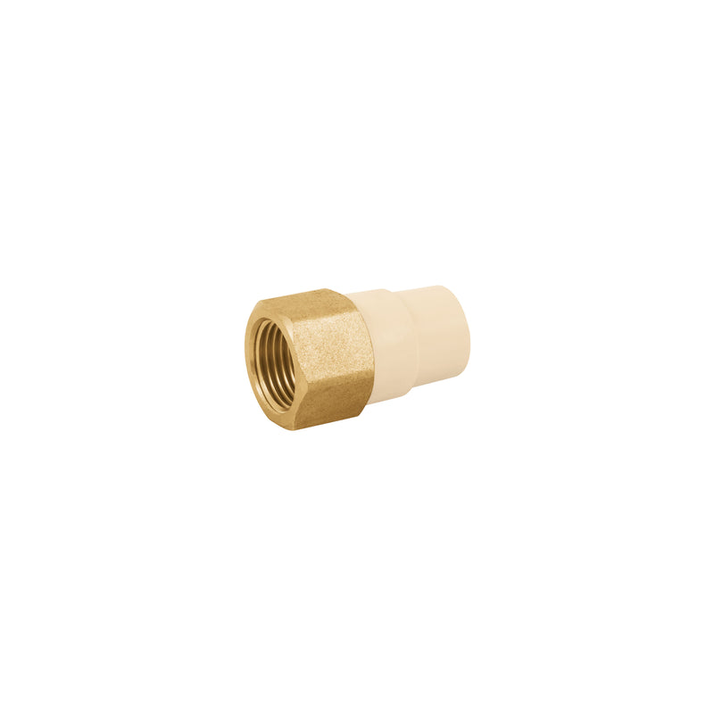 Adaptador hembra de CPVC con inserto metálico 1/2"