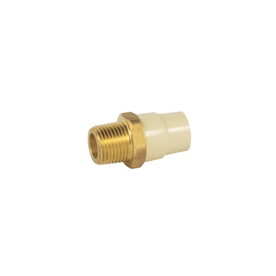 Adaptador macho de CPVC con inserto metálico 1/2"