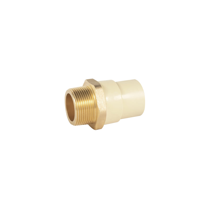Adaptador macho de CPVC con inserto metálico 1-1/4"