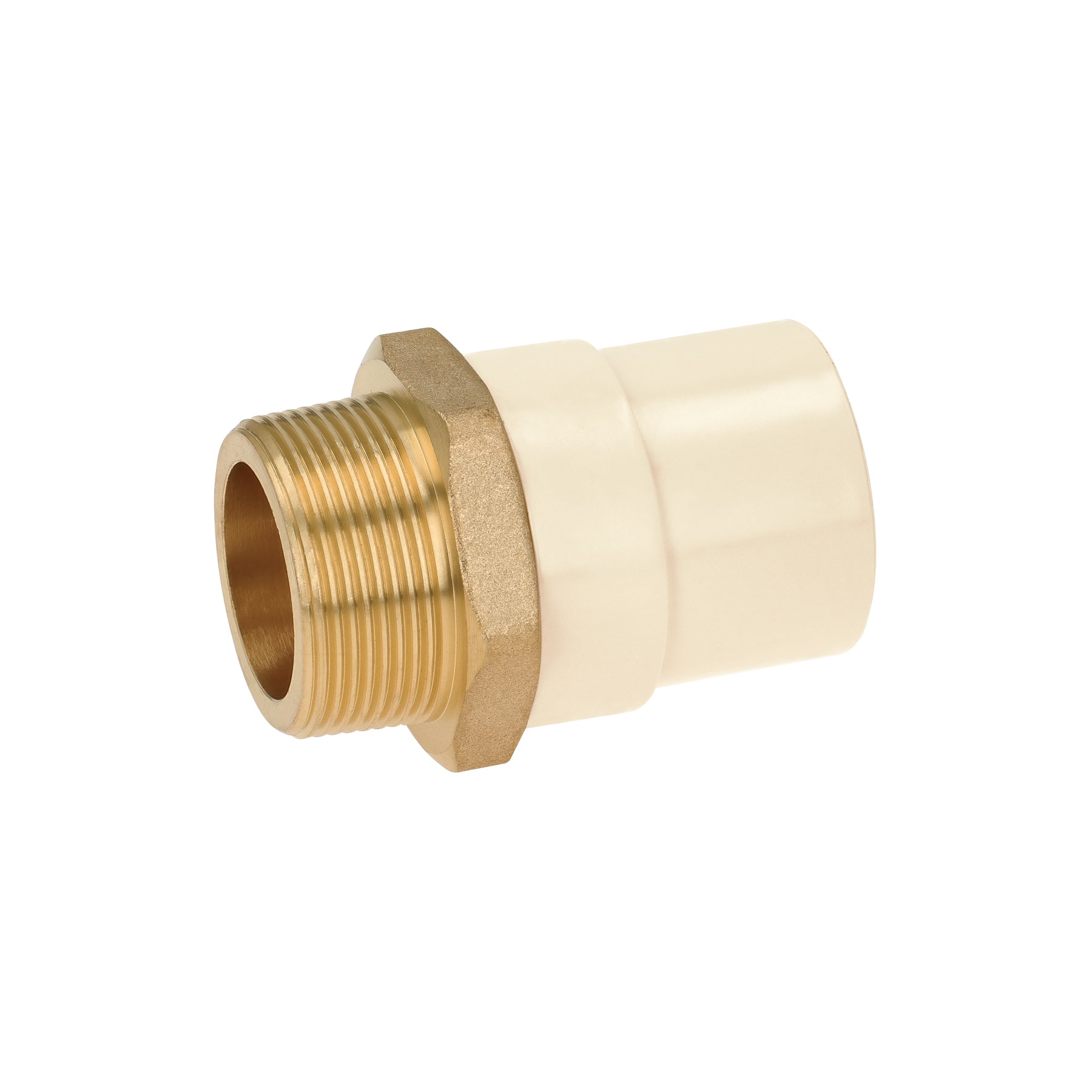 Adaptador CPVC, 1-1/2', macho inserto metálico-latón, FOSET