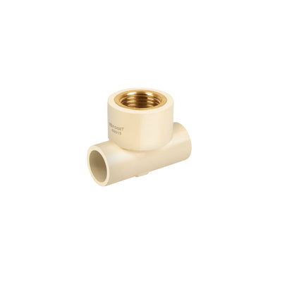 Tee reducida CPVC latón rosca interior 3/4x3/4x1/2"
